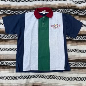 Men's Vintage 90's Limited Edition Vail Colorado Ski Striped Polo Shirt Sz XL